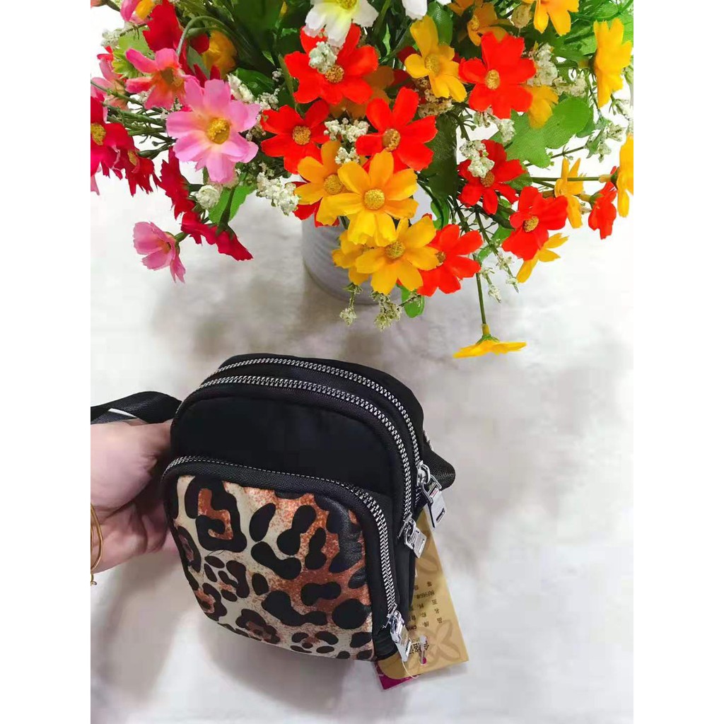 Tas Wanita Import Jinjing dan Selempang CHIBAO Mini CB2205 2205 Motif Campur Bahan Parasut Kualitas