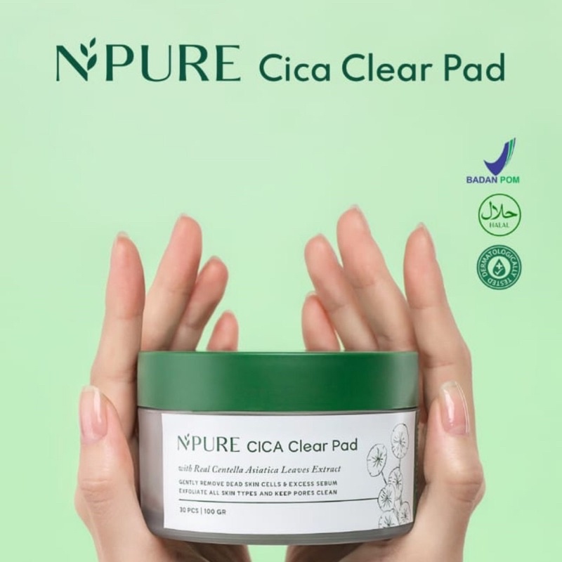 (BISA COD) - N'PURE CICA CLEAR PAD - N PURE CLEARPADS - TISU PEMBERSIH WAJAH ORIGINAL BPOM