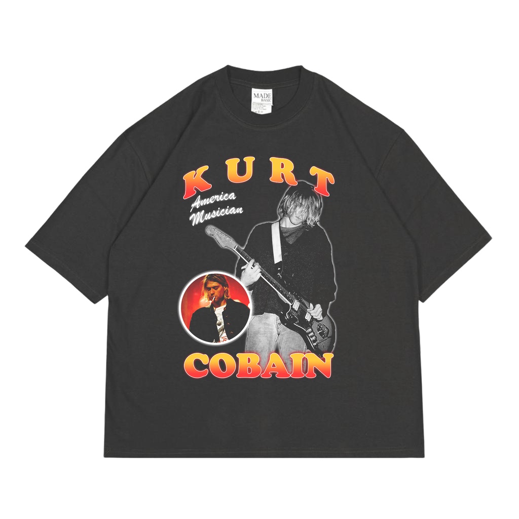 KAOS VINTAGE OVERSIZE KURT COBAIN | UNISEX | KAOS OVERSIZE KURT COBAIN | KURT COBAIN TEES OVERSIZE