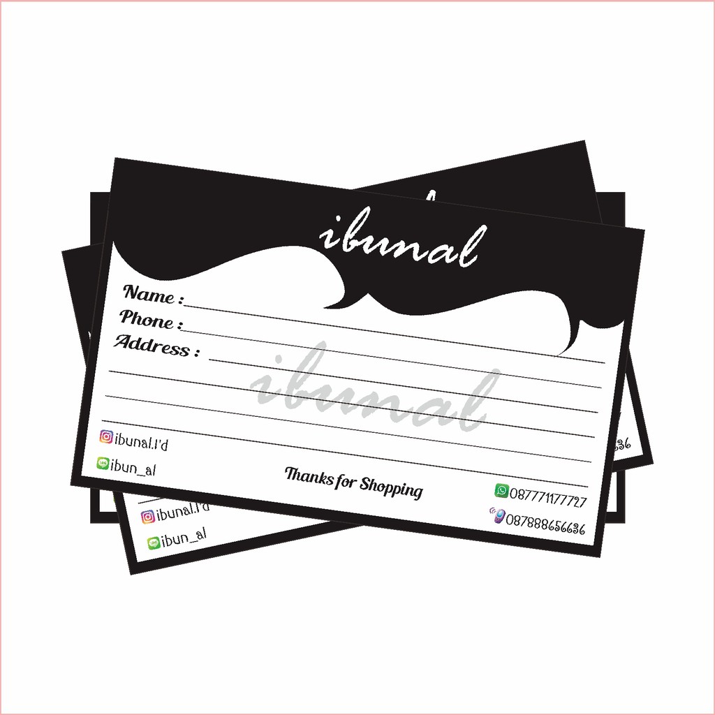 

Stiker Label Pengiriman Online Shop black and white
