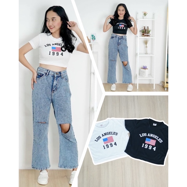 GFS LA 1994 KNIT RIB CROP TOP