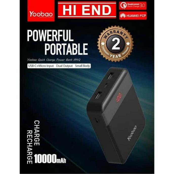 Yoobao M4Q 10000mAh Powerbank Quick Charge 3.0+Huawei FCP Power Bank