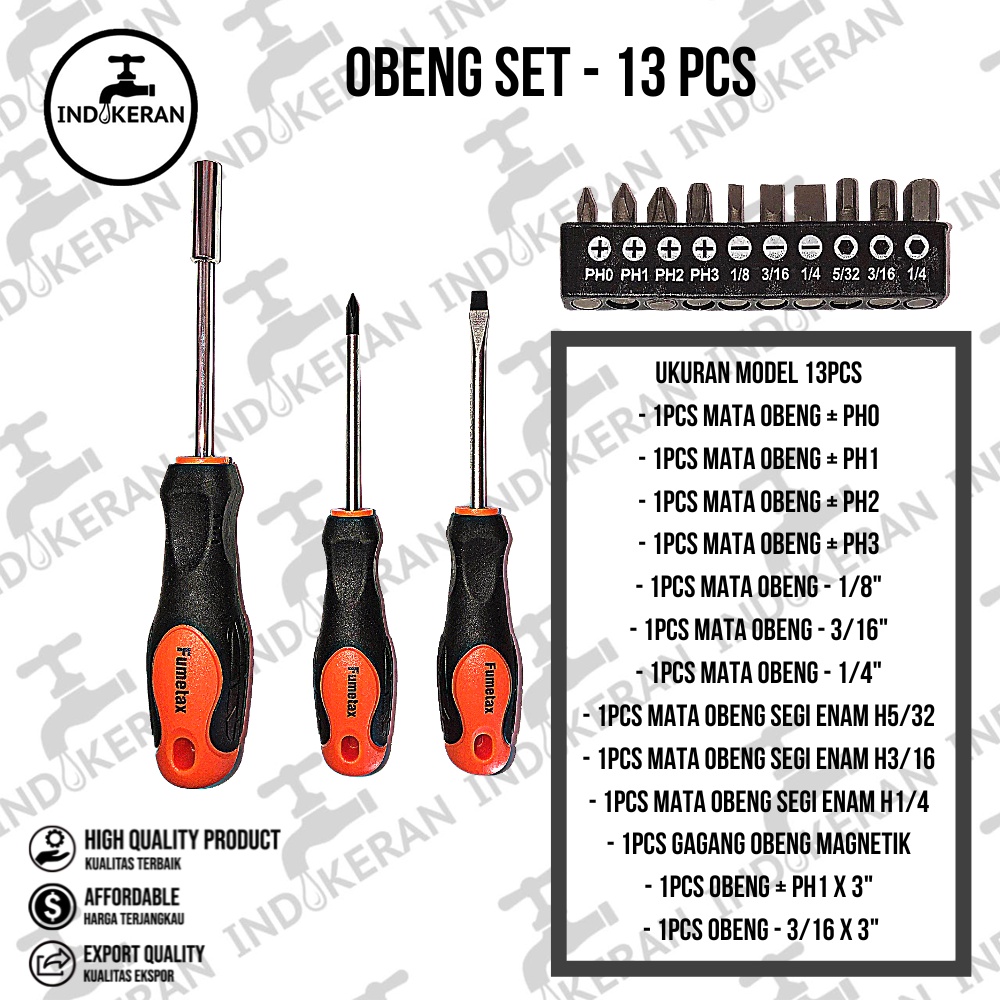 INDOKERAN - Obeng Set - 13 Pcs