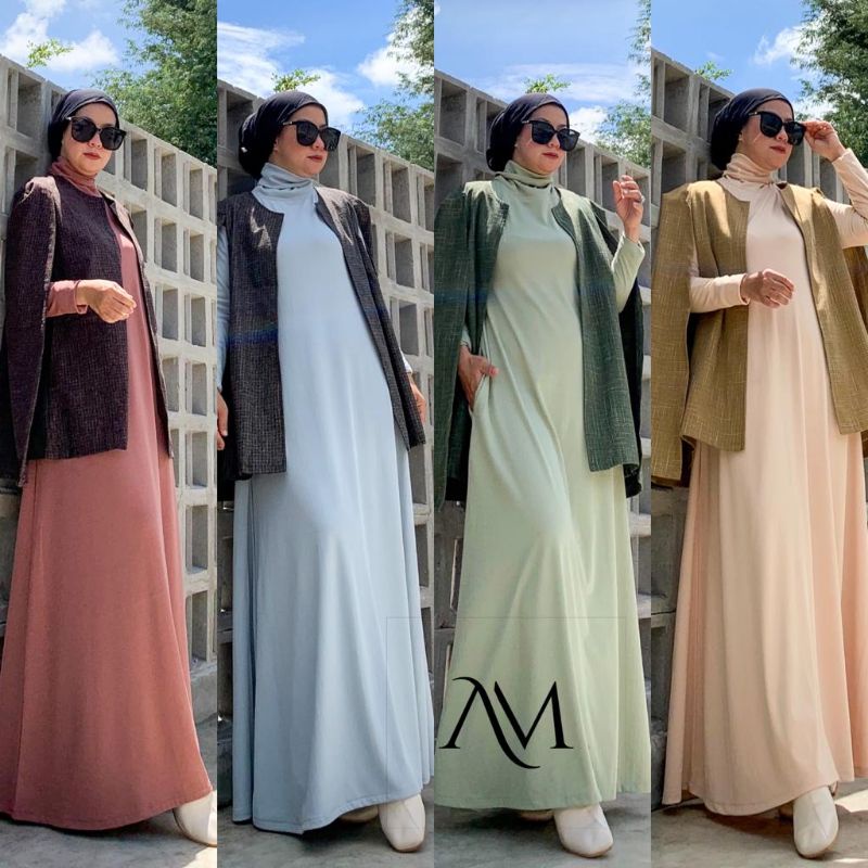 Gamis Kaos Set Blazer Ambigu Irwinov