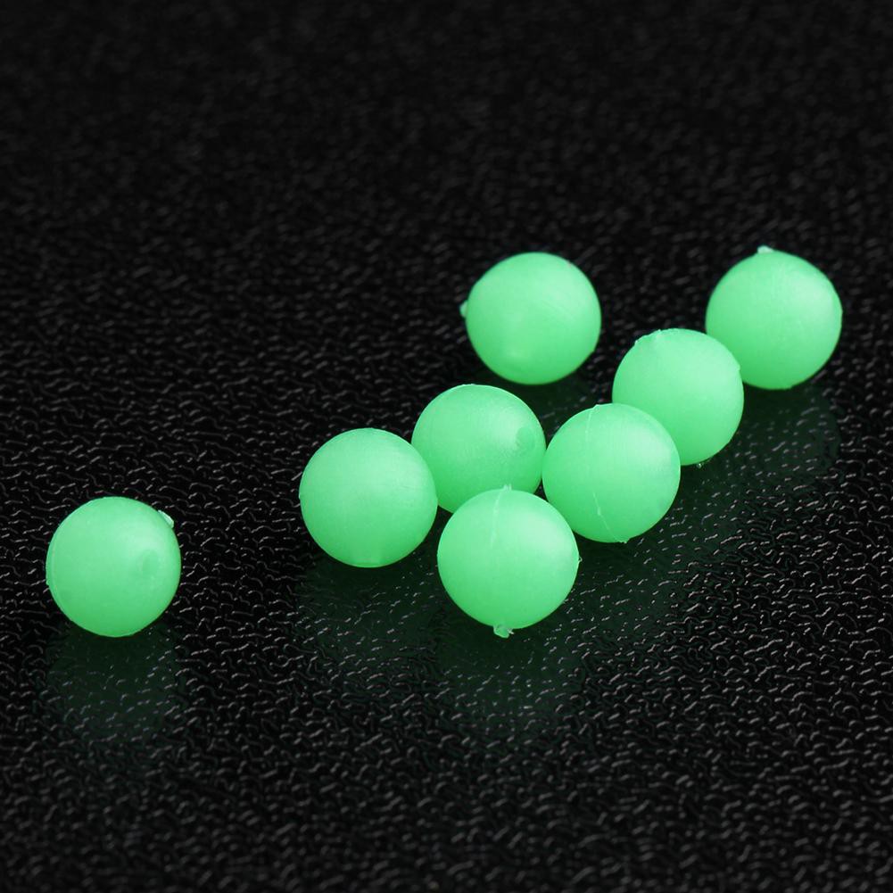 MOJITO 100pcs 5mm Round Luminous Glow Rig Beads Sea Fishing Lure Float Tackles