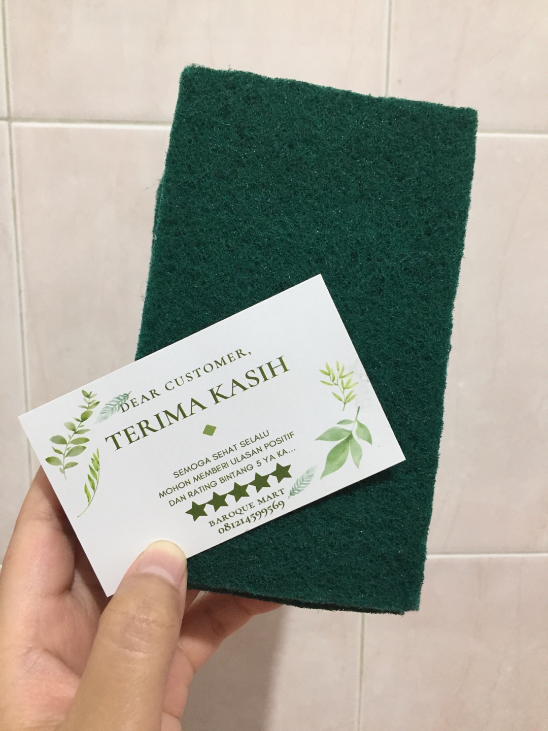 Sabut Cuci Piring Hijau Tanpa Spon Grosir Baroque Mart