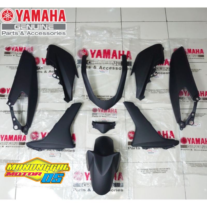 Paket Full Set Body Halus Nmax Old Lama 2015-2019 Hitam Doff Original Yamaha