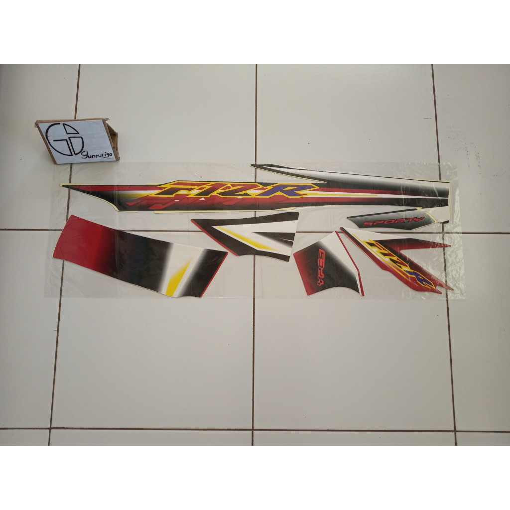 Striping Sticker Lis Yamaha Fiz R 2003 2004 Hitam Merah