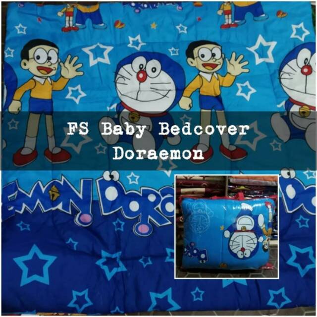 Selimut anak homamade karakter motif Doraemon