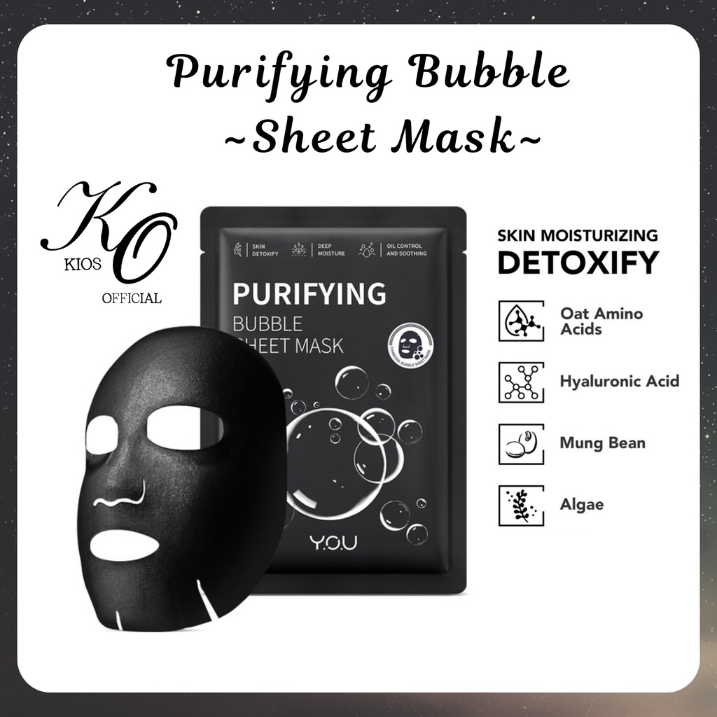 You Purifying Bubble Sheet Mask Detox | Masker Wajah