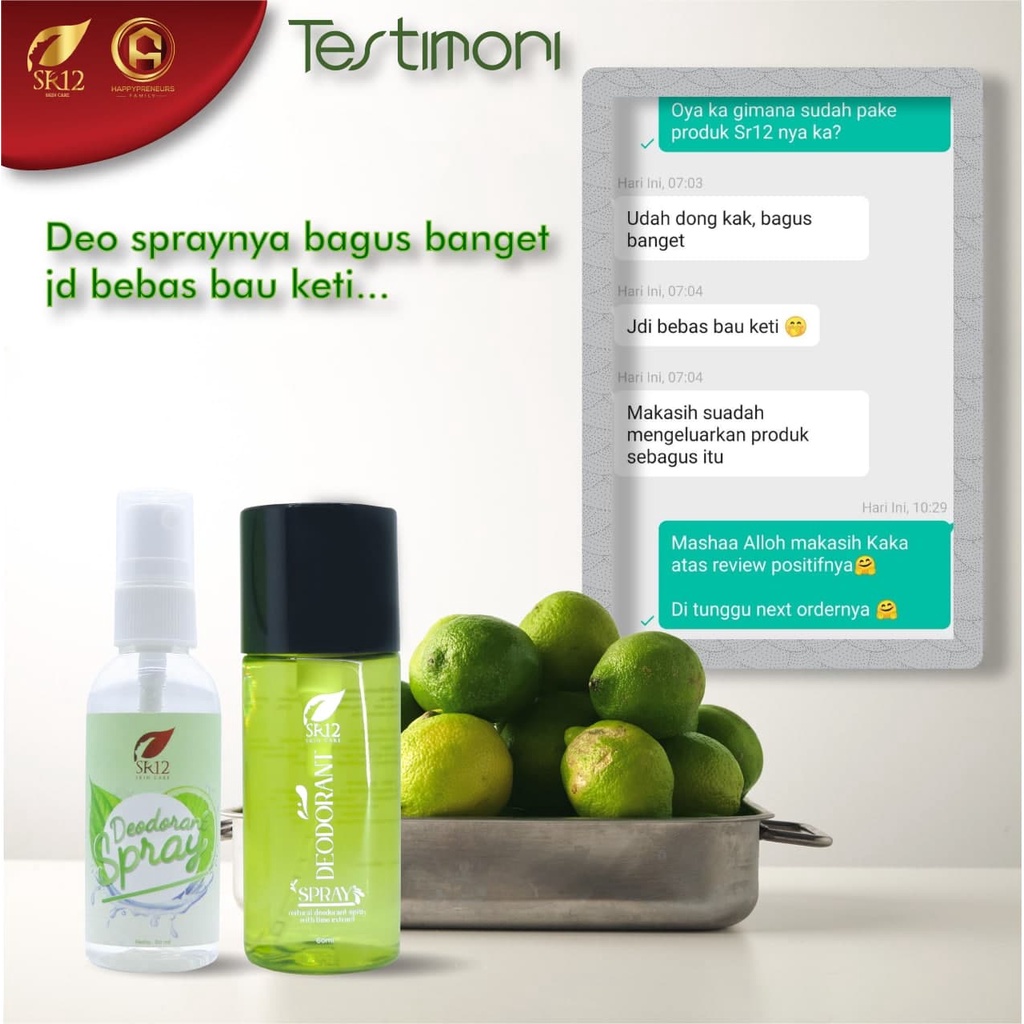 DEODORANT SPRAY SR12 / AMPUH ATASI BAU BADAN / MENCERAHLAN KETIAK / DEODORANT HERBAL / Deodorant original / deodorant premium / deodorant berkualitas / deodorant termurah / deodorant terlaris / deodorant bagus / deodorant bpom / saudagarsr12