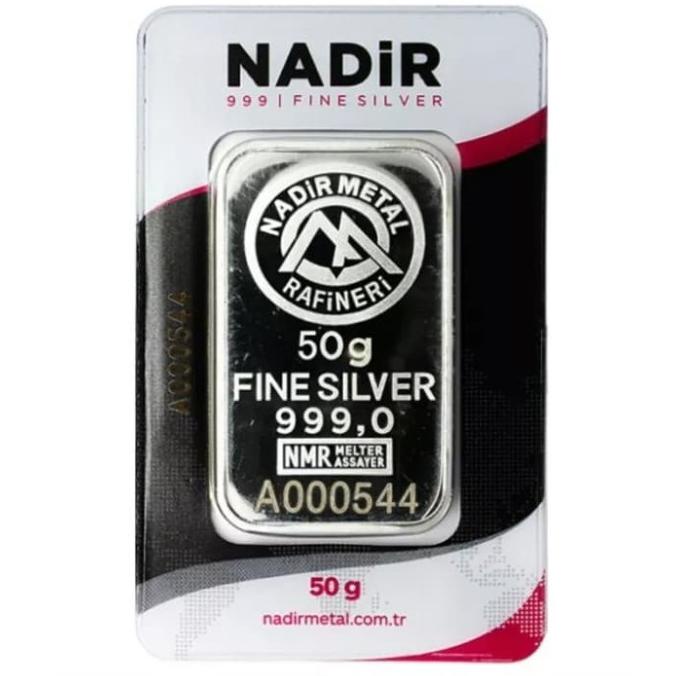 [COD] Perak Batangan Nadir 50 gram 999 Fine Silver Bar [COD]