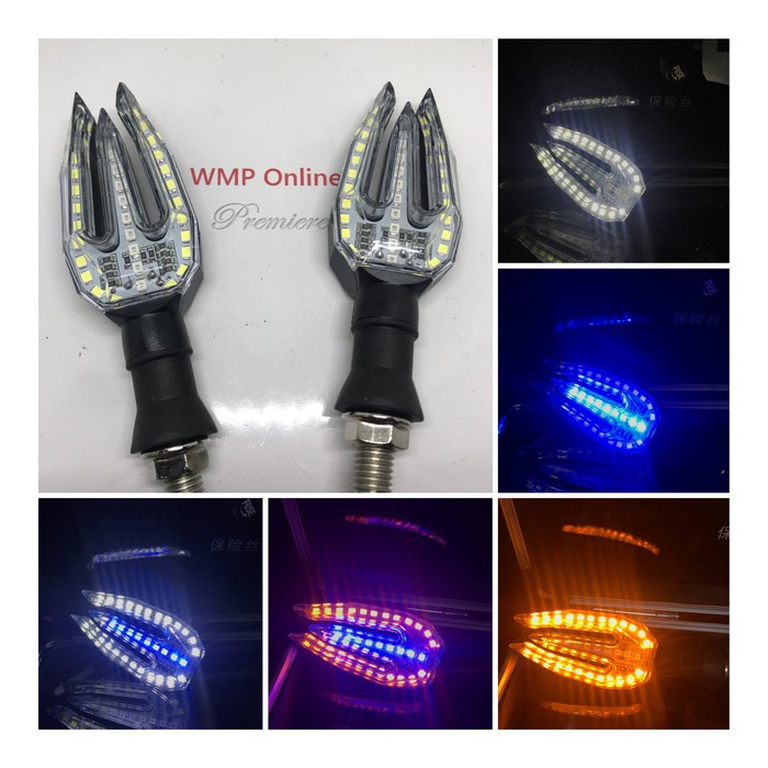 Lampu Sen Model Ducati Monster 2Warna Universal 1pc WREX 0787