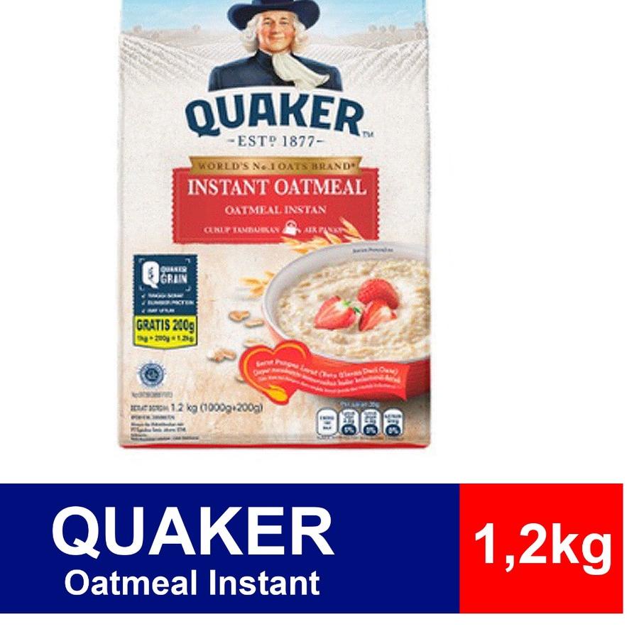 

FREE ONGKIR!Quaker Oatmeal Instant 1,2kg HALAL! PROMO!|KD7