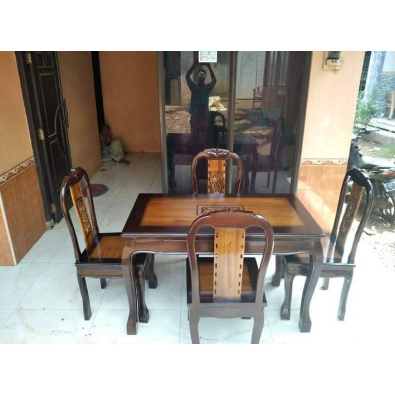 set kursi makan bonsai/kursi makan jepara/kursi bonsai