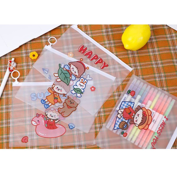 Zipperbag Tempat Pensil Lucu Cute Little Girl Import Souvenir MK1101-1