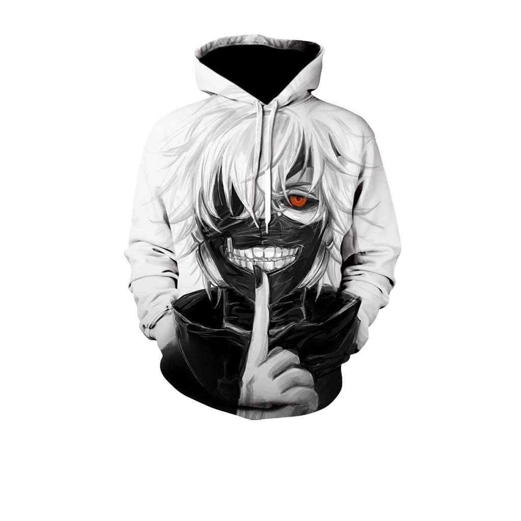 Sasuke.id / SWEATER ZIPPER HOODIE KANEKI TOKYO GHOUL ANAK2 DAN DEWASA / ANIME TOKYO GHOUL KEN KANEKI ANIME MOTIF MATA MERAH ANAK ANAK KREN TERLARIS