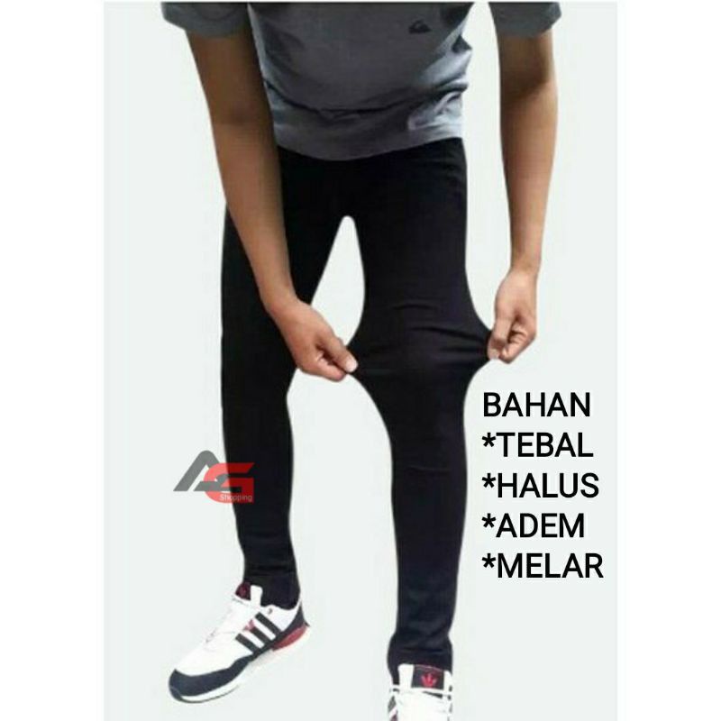 CELANA CHINO Panjang pria Slimfit KERJAHARIAN Santai Casual Formal Hitam Abu Cream Mocca Size 27-38
