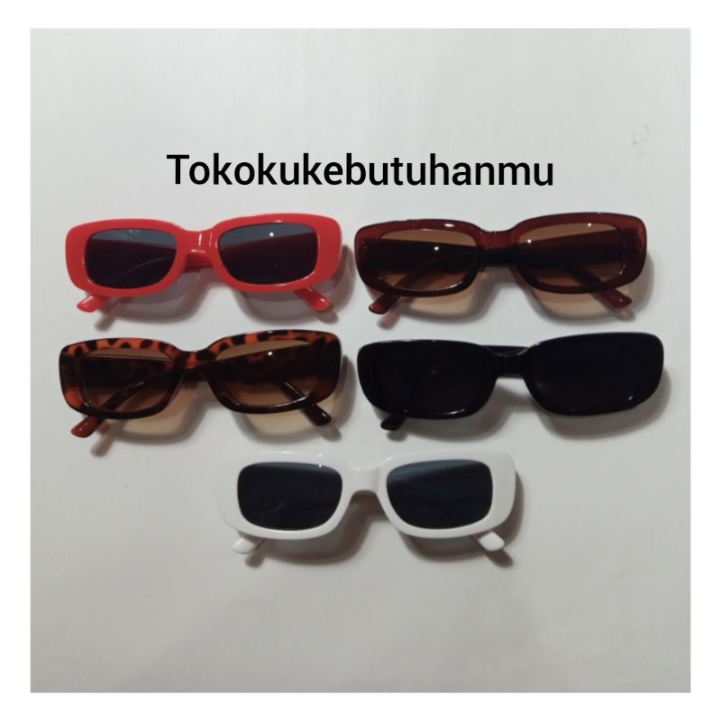 kacamata Korean INS fashion kacamata hitam wanita pria sunglasses kacamata retro kotak