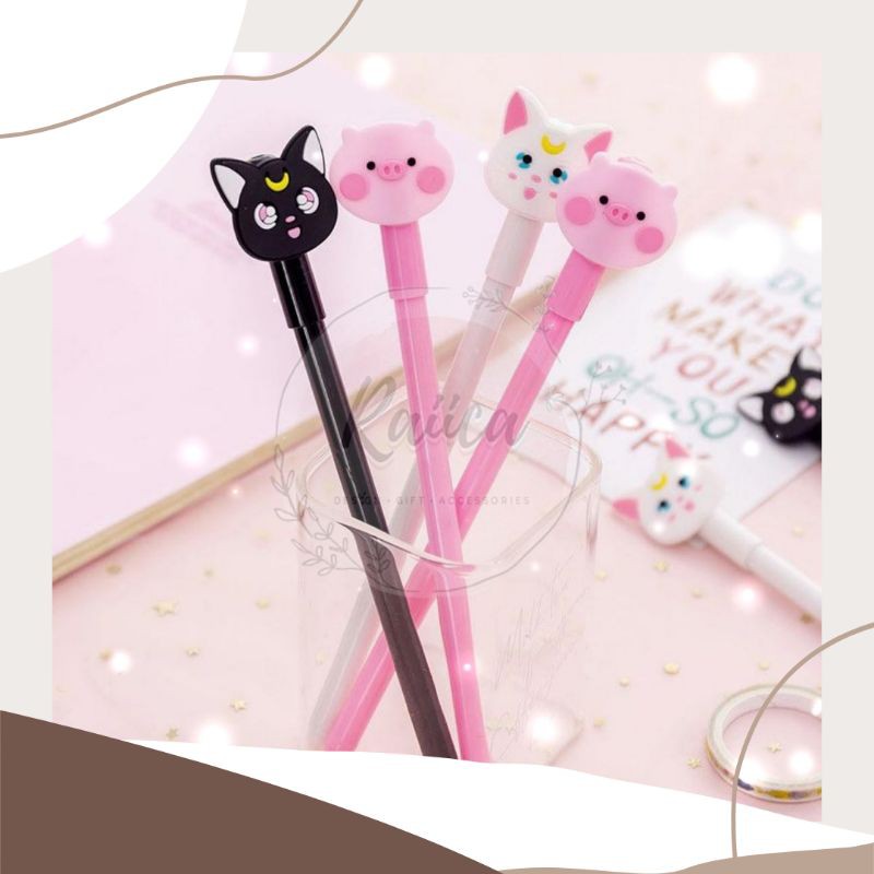 

PULPEN PENA PEN BOLPOIN GEL MOTIF WINGS STAR CARTOON KARTUN KOREA