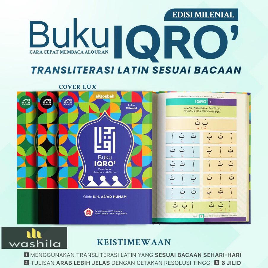 Jual Buku IQRO MILENIAL Premium Jilid 1 - 6 Transliterasi Latin ...