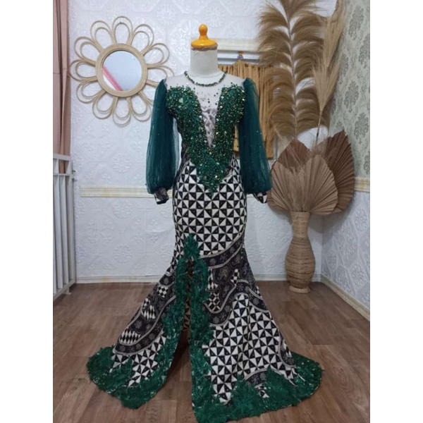 dress duyung batik melar new model