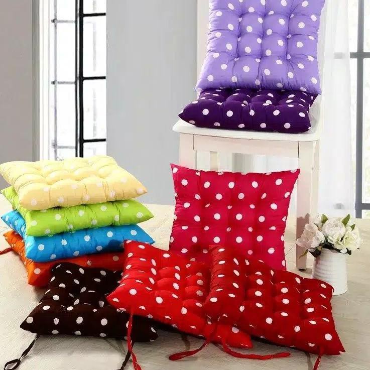 (COD) Bantal Alas duduk // Bantal Kursi Nyaman lembut // motif Polkadot