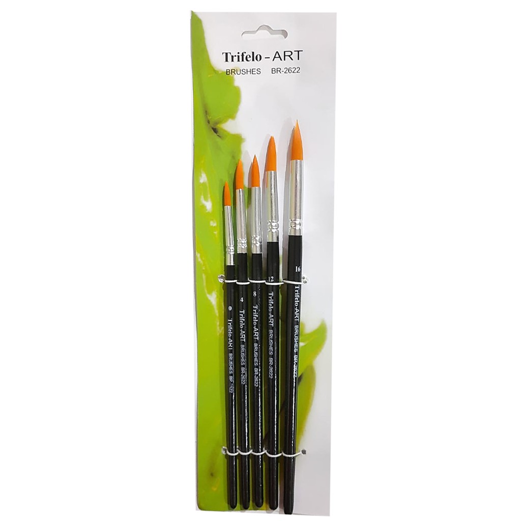 KUAS LUKIS TRIFELO 1 SET = 5 BUAH KUAS