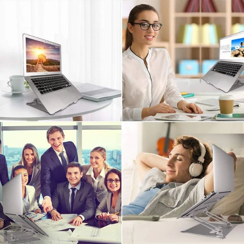 Stand Laptop Adjustable Foldable Aluminium Alloy Like Vivan /like Nillkin Prodesk
