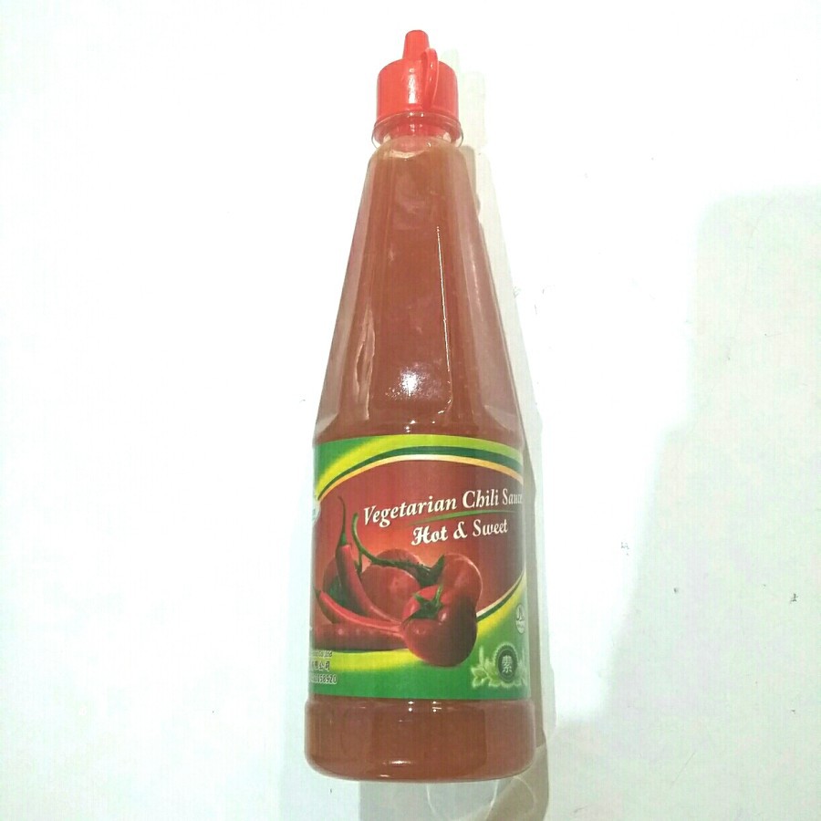 

vegetarian evergreen sauce hot & sweet botol/sambal vegan