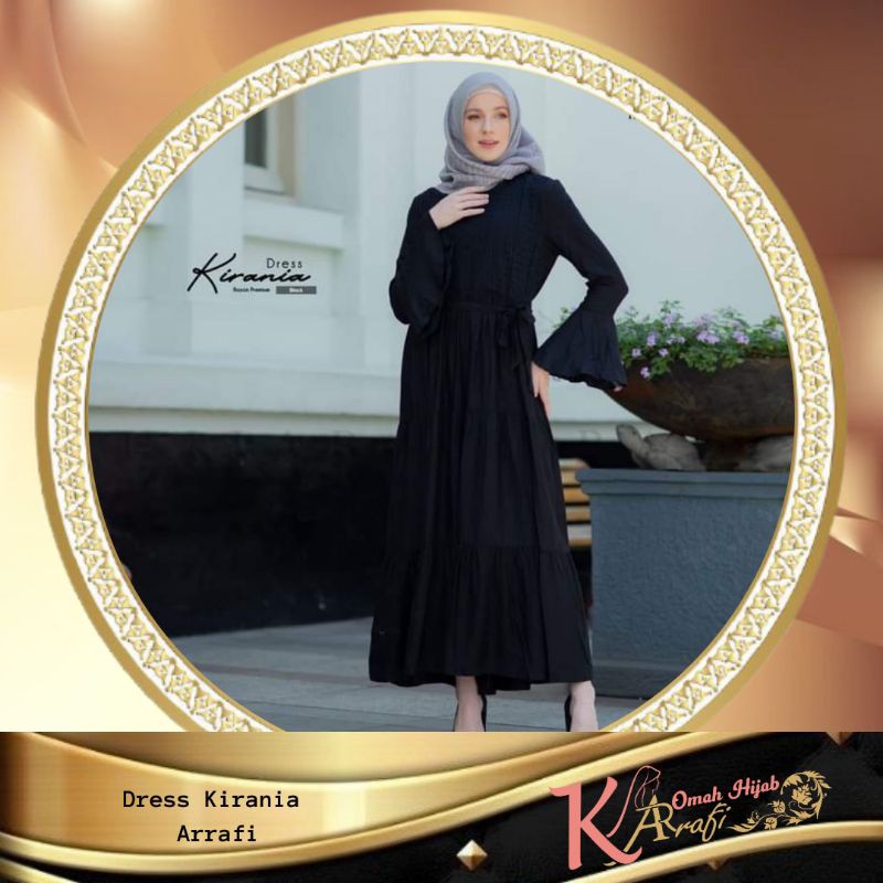 Dress Gamis Maxi Rayon Baju Muslim Terbaru Kirania Dress Arrafi Rabbani Wearing Klamby