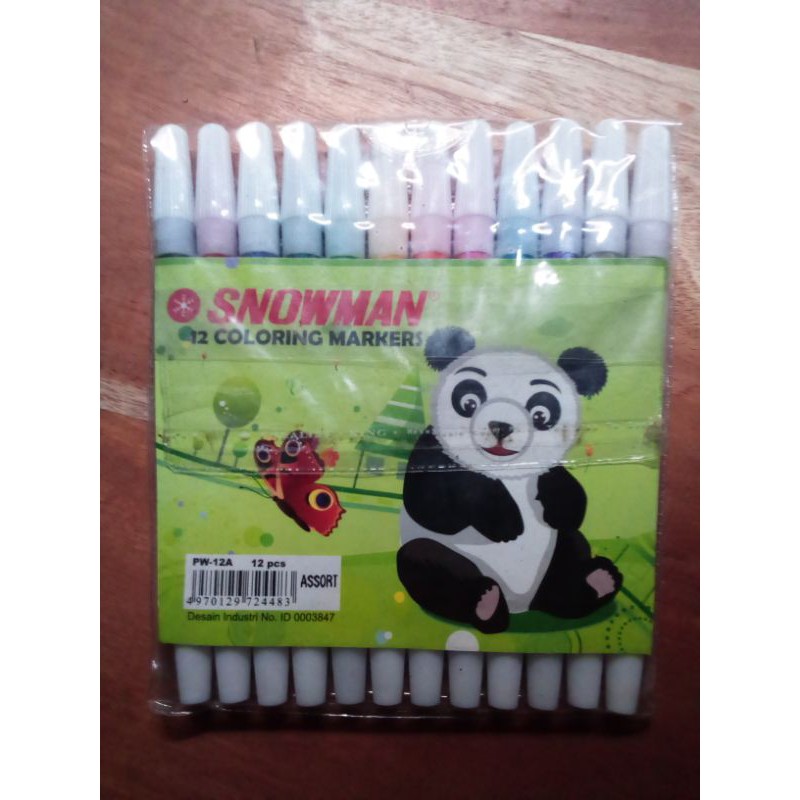 

SNOWMAN 12 COLORING MARKERS/SEPIDOL 12 WARNA
