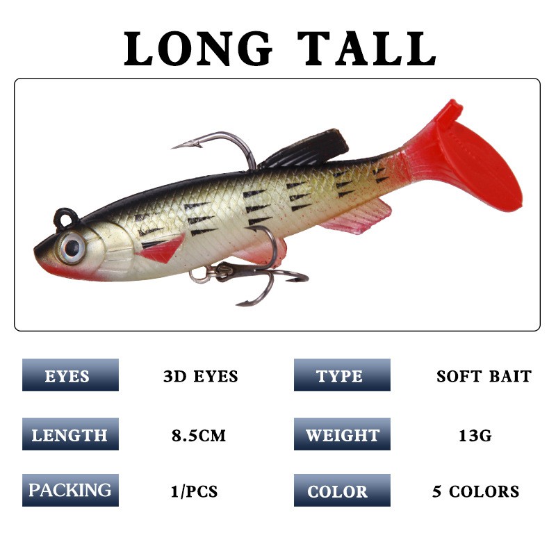 Sinking Minnow Alat Pancing Murah relix nusantara Soft Lure Alat Pancing Umpan Ikan Umpan Pancing Buatan Kail Pancing Umpan Pancing 8.5cm/13g Soft Plastic Lure Umpan Mancing Umpan Mancing