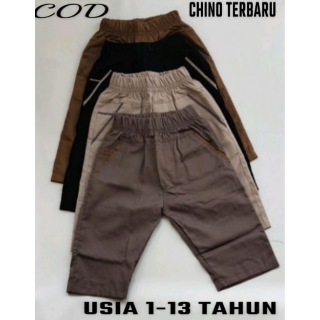 CELANA CHINO ANAK / CELANA CHINO PENDEK /USIA 1-13 TAHUN