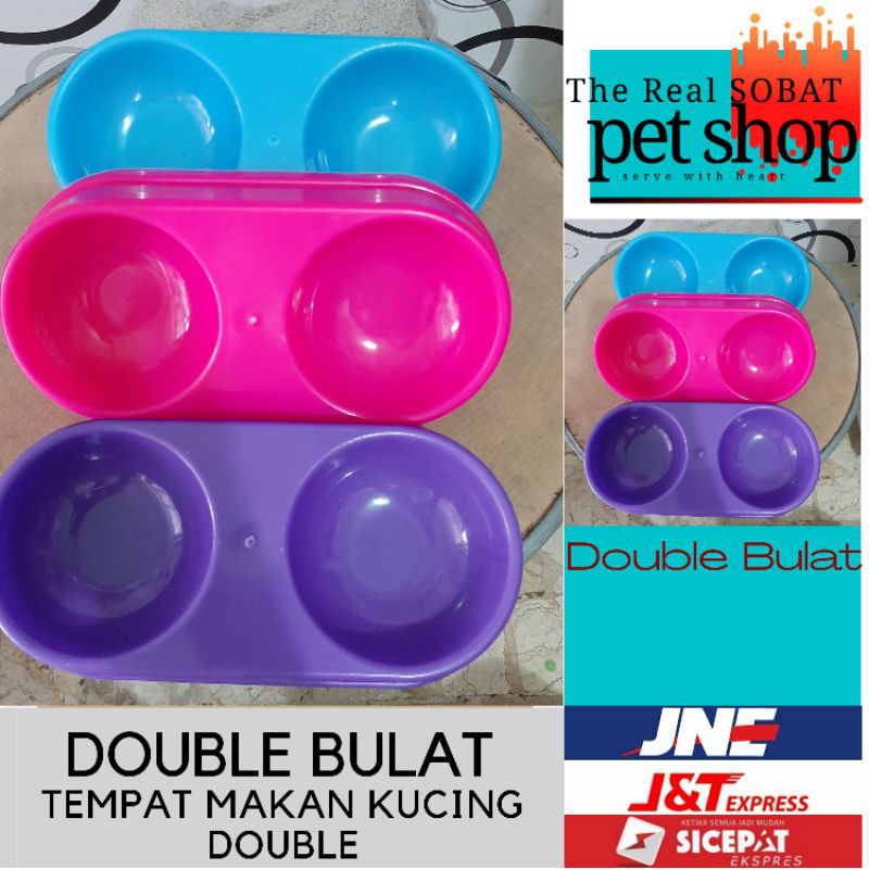 Tempat Makan Kucing Double | Tempat Makan Double Bulat