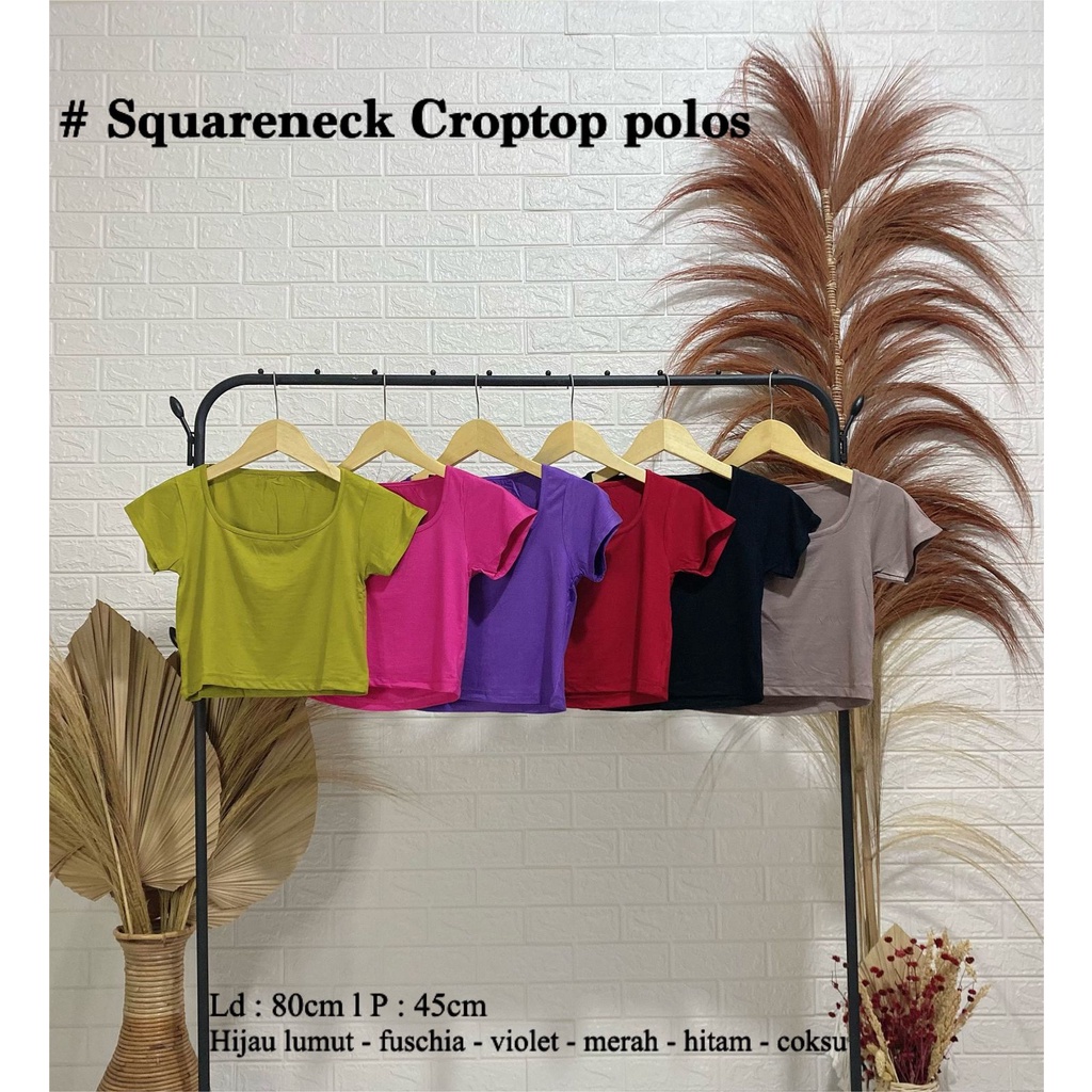 SquareNeck Crop Top Polos VIMEL COLLECTION