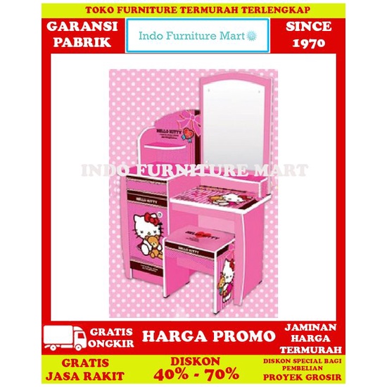 Meja Rias Anak Kea Panel Hello Kitty Dt Hk 8004 Bf