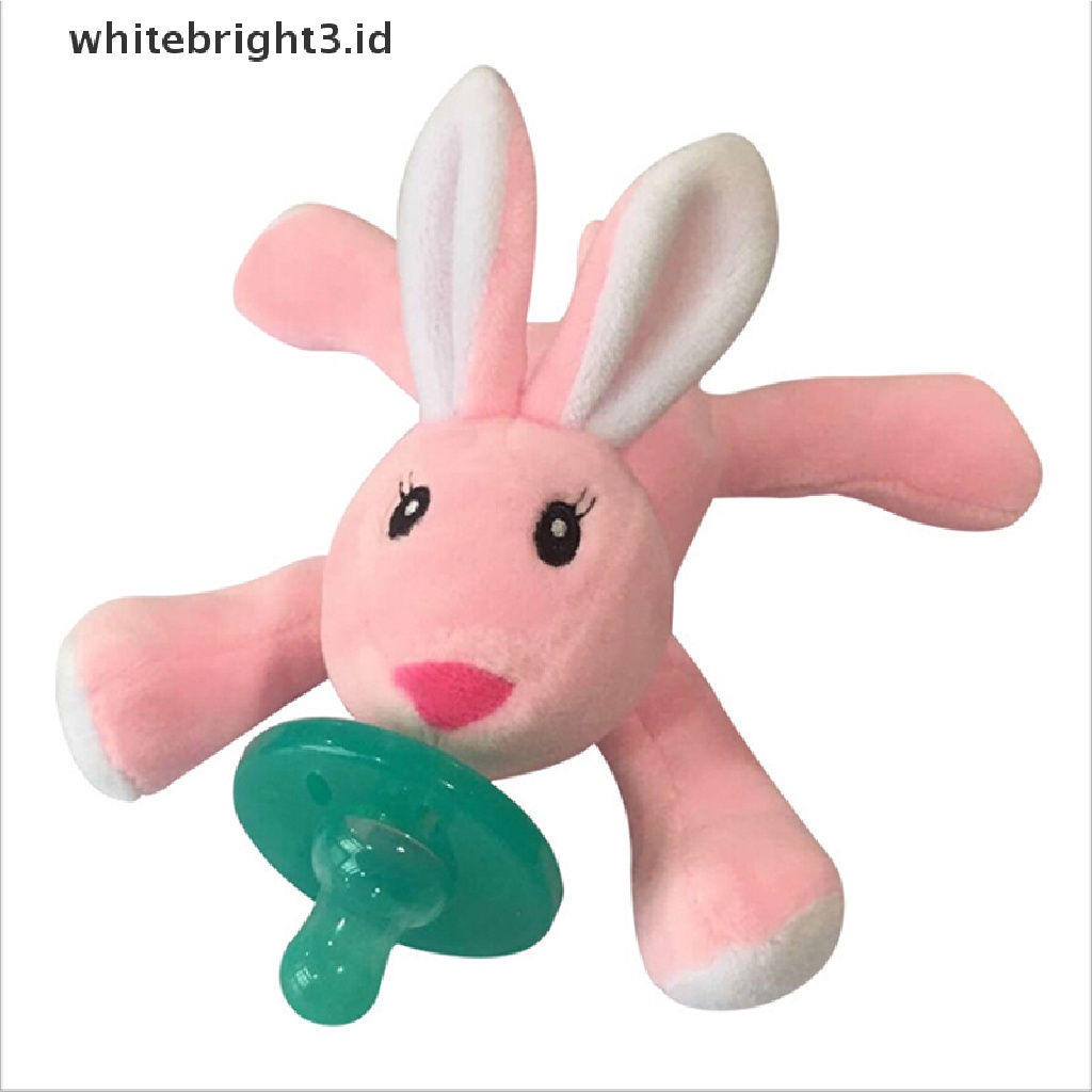 (whitebright3.id) Empeng / Dot Silikon Aksen Boneka Plush Jerapah BPA Free Untuk Bayi
