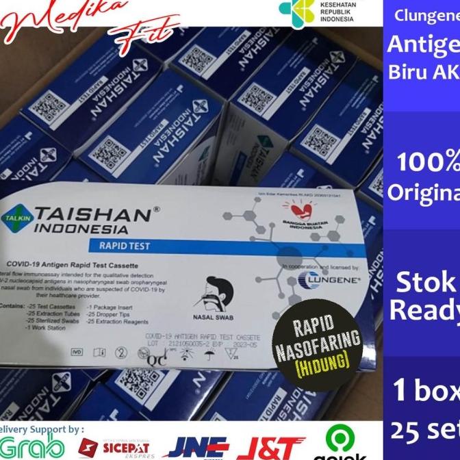 Ready Stock Antigen Rapid Test (Swab) Taishan Biru Akd 1 Box (25Set) | Majdinafhi