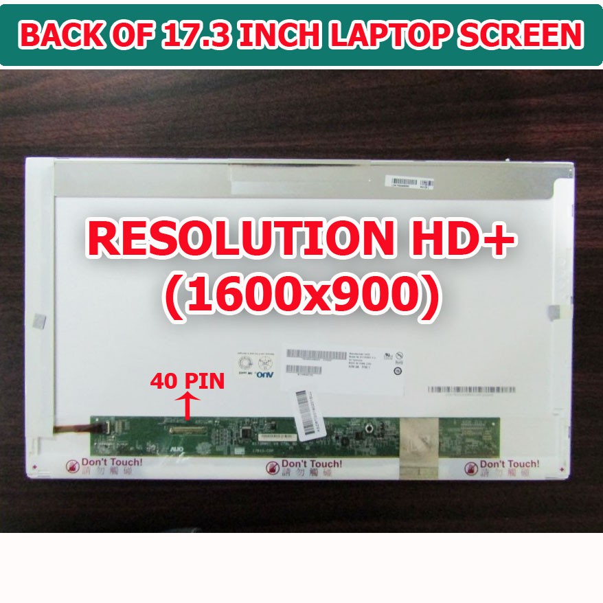 SCREEN LAYAR LED LCD LAPTOP 17.3 INCH TEBAL 40 PIN HD+