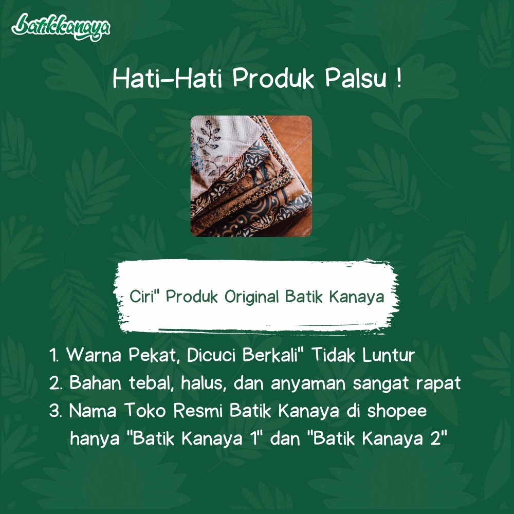 Kanaya - Kemeja Batik Pria Lengan Panjang Full Furing Bahan Katun Kualitas Ekspor ARKANA