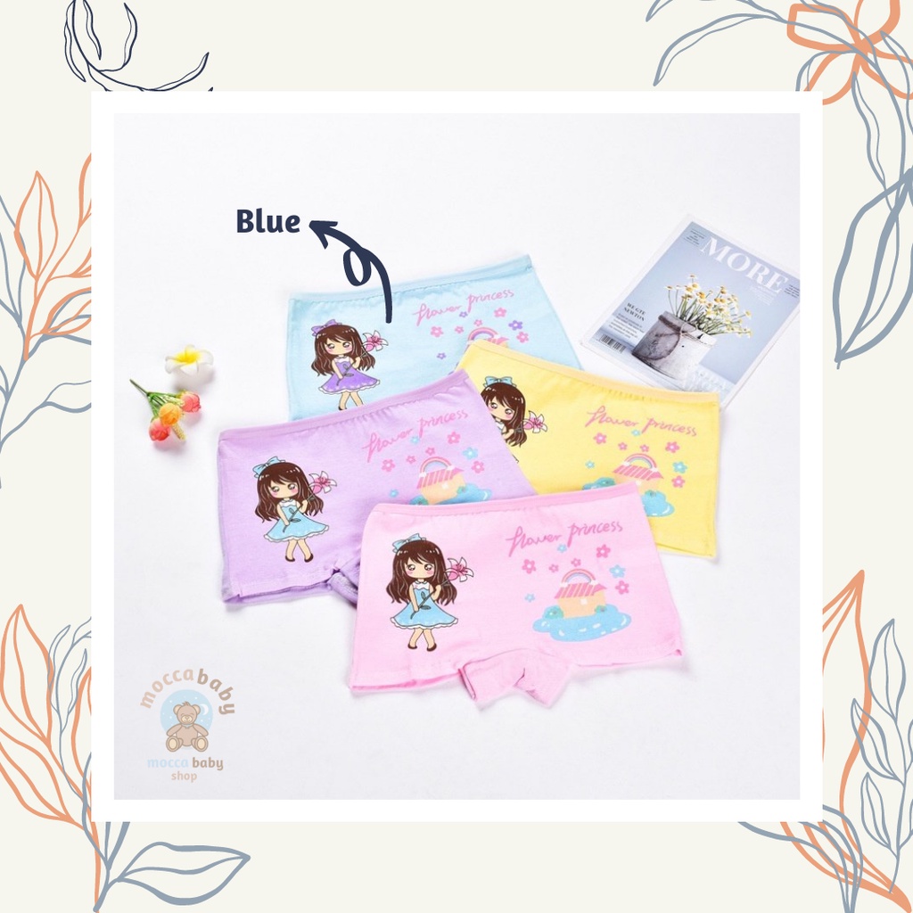 MBSS - XING DAILY CD FLOWER PRINCESS BXR celana dalam anak perempuan bahan katun halus 2-12 Tahun