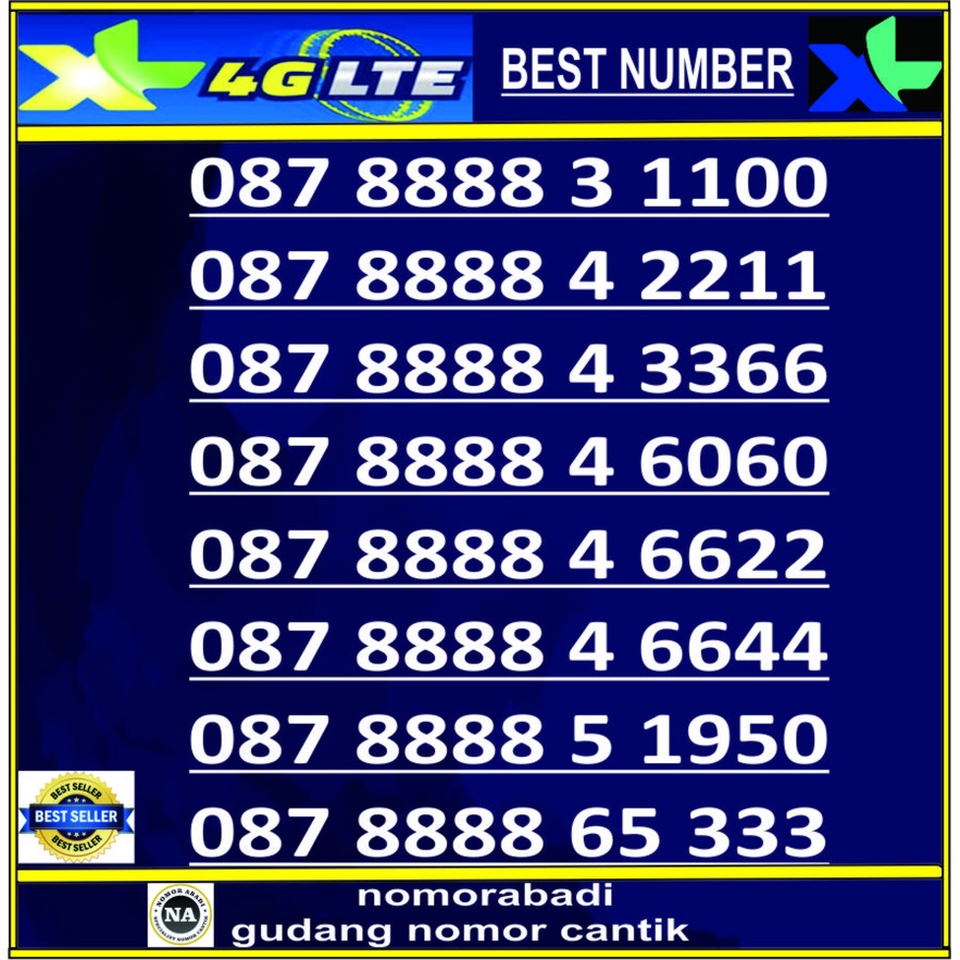 NOMOR CANTIK XL 4G 8888 H300