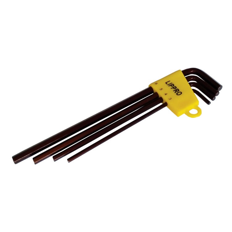 LIPPRO 161-S4 4 PCS EXTRA LONG HEX KEY WRENCH SET METRIC KUNCI L SET HEXAGONAL EKSTRA PANJANG 4 PCS