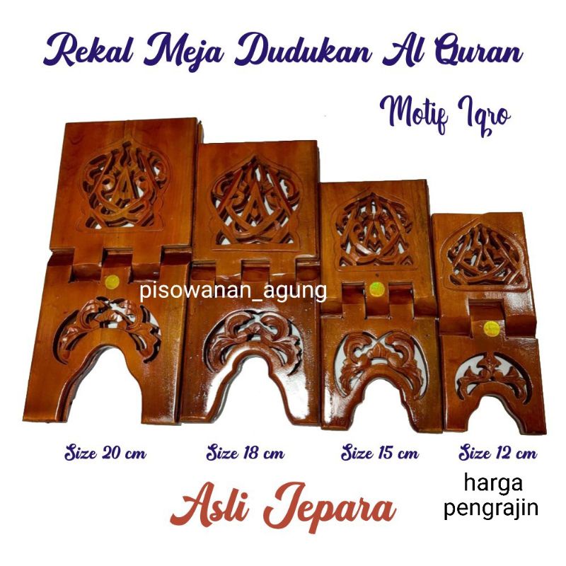 Promo Rekal Al-Quran Motif Iqro' &amp; Bunga Asli Jepara COD Bayar Ditempat