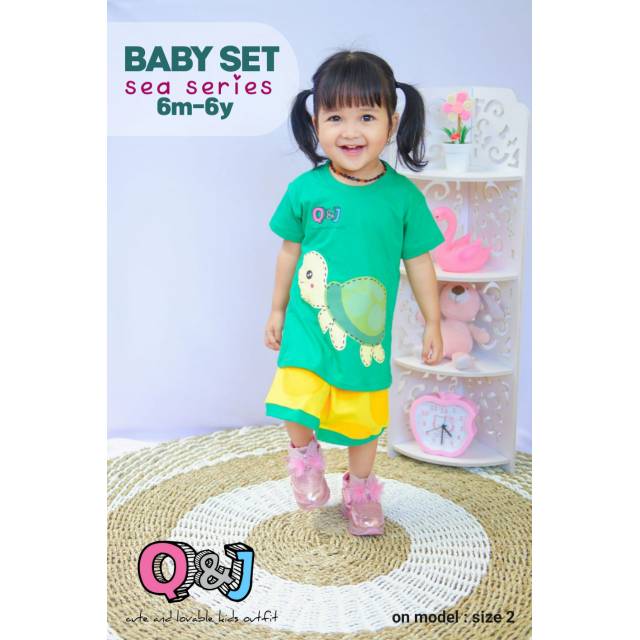 Q&J setelan baju anak - rocela
