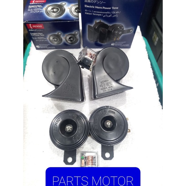 KLAKSON DENSO BULAT COMPACT KEONG SUARA MOBIL AVANZA+RELAY KLAKSON ORIGINAL DENSO