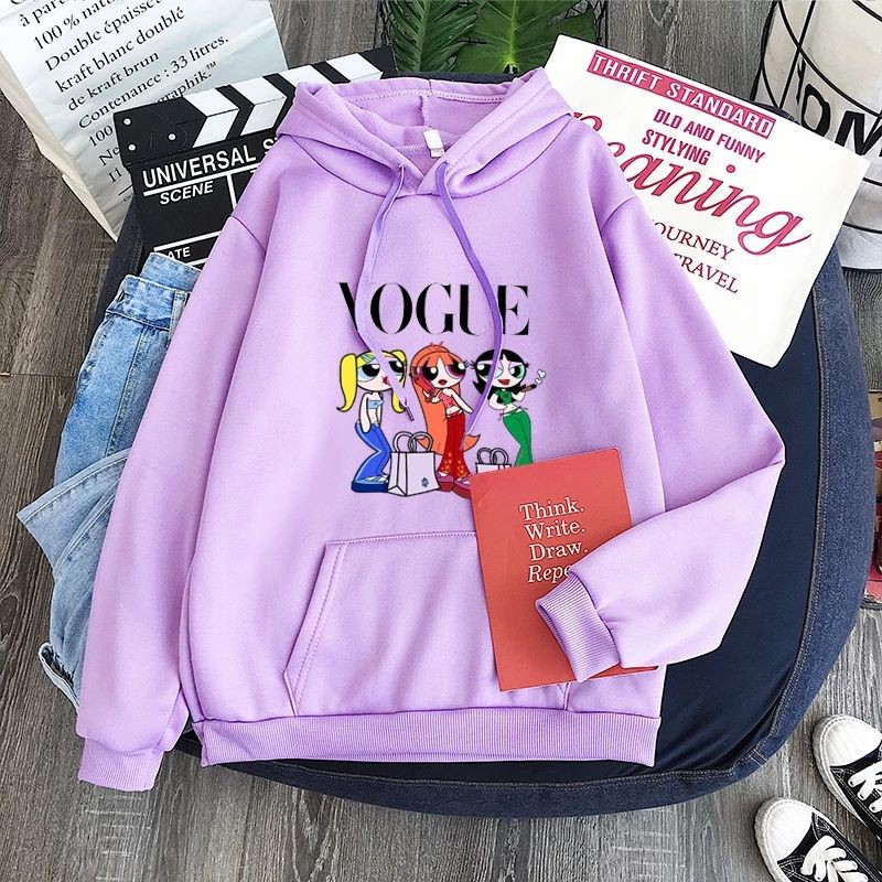 Sweater Hoodie Jaket Outerwear Pakaian Wanita Oversize Korean Style VOGUE ANIMASI FJCS773659