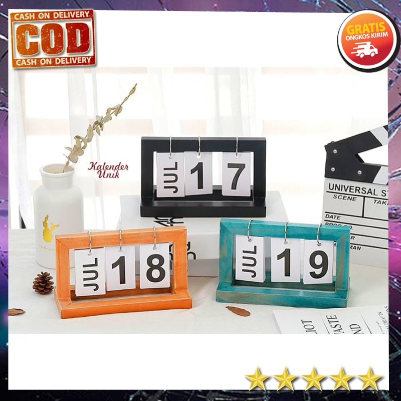 

[ COD ] Perlengkapan rumahtangga Kalender Unik KAYU Model Gantung tanpa batas cocok utk kado/hadiah