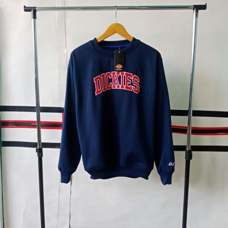 Sweater Pria/Sweatshirt Dickies Crewneck Putih Full/Sweater Pria Wanita Terbaru/Sweater Diskies/COD Bayar Di Tempat